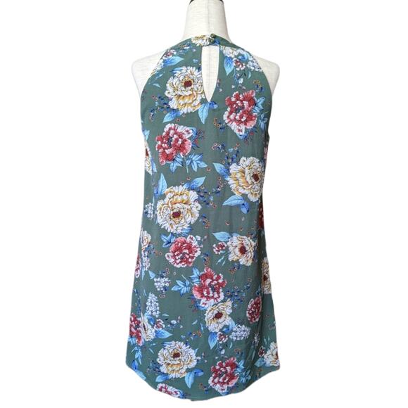 As U Wish Sleeveless Keyhole Floral Mini Dress Size Small - Picture 4 of 10